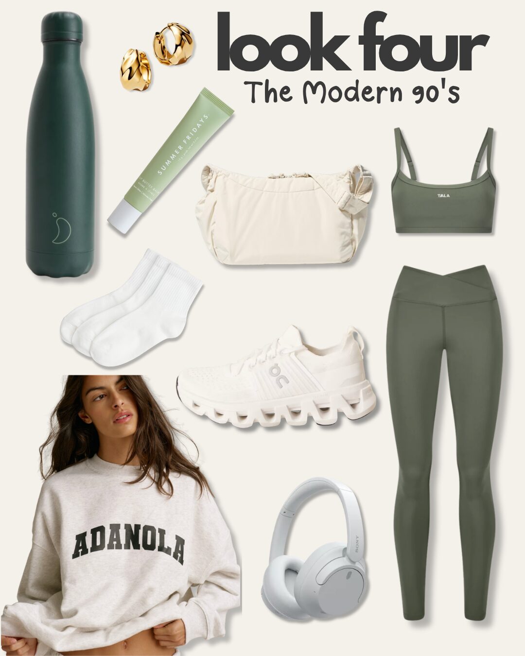 Pilates must haves UK - Look 4 The Modern 90s flatlay